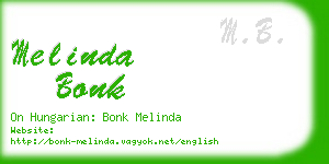 melinda bonk business card